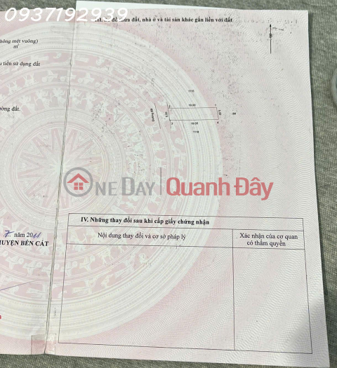 Super product land on Phu An 023 Street, Ben Cat District, Ho Chi Minh City, Area 92m2, investment price _0