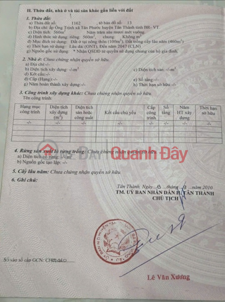 Property Search Vietnam | OneDay | Nhà ở, Niêm yết bán ĐẦU TƯ LÀ SINH LỜI - CHÍNH CHỦ Cần Bán Lô Đất Đẹp chưa qua đầu tư tại P. Tân Phước, Tp Phú Mỹ, BRVT