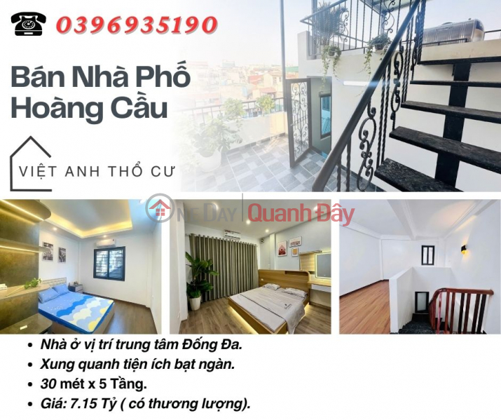 House for sale on Hoang Cau Street_For rent_Near Ecological Lake_30mx5T_Price: 7.15 billion_Contact: 0396935190. Sales Listings