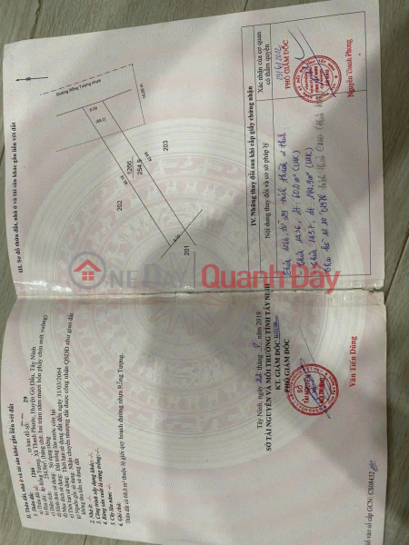 ĐẦU TƯ LÀ SINH LỜI - Đất Chính Chủ Tại Rỗng Tượng, Xã Thanh Phước, Huyện Gò Dầu, Tây Ninh Niêm yết bán