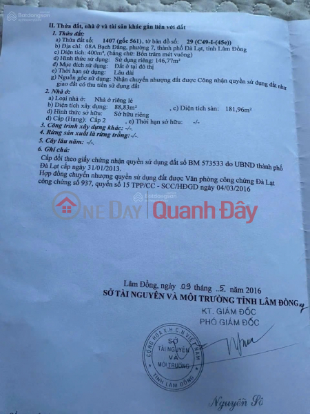 NHÀ ĐẸP – GIÁ TỐT - CẦN BÁN CĂN NHÀ RIÊNG 147m2 TẠI Đường Bạch Đằng, Phường 7, Đà Lạt, Lâm Đồng Việt Nam | Bán, đ 13 tỷ