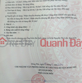 BIG LOSS CUT – OWNER IN FINANCIAL DIFFICULTIES NEEDS TO SELL LAND PLOT URGENTLY IN TAN PHU TOWN, DONG PHU DISTRICT, BINH PHUOC PROVINCE BIG LOSS CUT – OWNER IN FINANCIAL DIFFICULTIES NEEDS TO SELL LAND PLOT URGENTLY IN TAN PHU TOWN, DONG PHU DISTRICT, BINH PHUOC PROVINCE _0