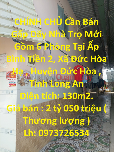 GENERAL FOR SALE Urgently New Row of Inns With 6 Rooms In Duc Hoa, Long An _0