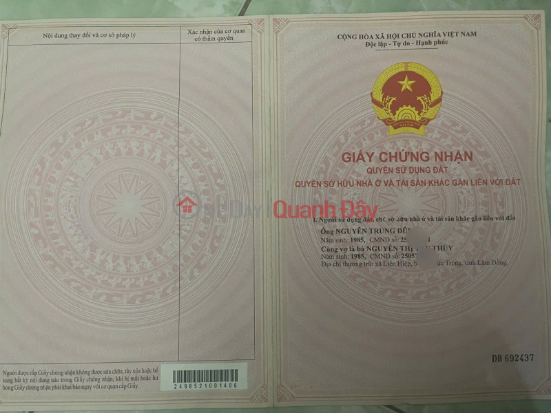 Property Search Vietnam | OneDay | Residential | Sales Listings BEAUTIFUL LAND - INVESTMENT PRICE - URGENTLY NEED TO SELL LAND FOR PLANTING PERENNIAL PLANTS IN NINH GIA, Duc Trong, Lam Dong