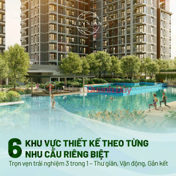 CẬN CẢNH TỔ HỢP HỒ BƠI ĐẲNG CẤP QUỐC TẾ TẠI ELYSIAN Niêm yết bán