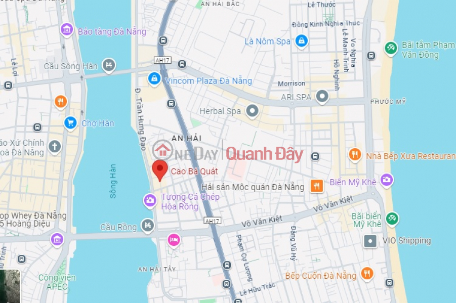 Property Search Vietnam | OneDay | Nhà ở Niêm yết bán ► Mặt Tiền Cao Bá Quát Chợ Hà Thân, Khu Du Lịch Sông Hàn, Kinh Doanh VIP, 90m2, 4 tầng cứng cáp, 11.x tỷ