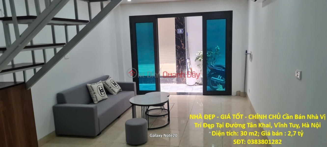 NHÀ ĐẸP - GIÁ TỐT - CHÍNH CHỦ Cần Bán Nhà Vị Trí Đẹp Tại Đường Tân Khai, Vĩnh Tuy, Hà Nội Niêm yết bán