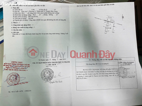 LAND WITH HOUSE FOR SALE – 2 SEPARATE TITLE DEEDS – VI THANH CITY, HAU GIANG PROVINCE _0