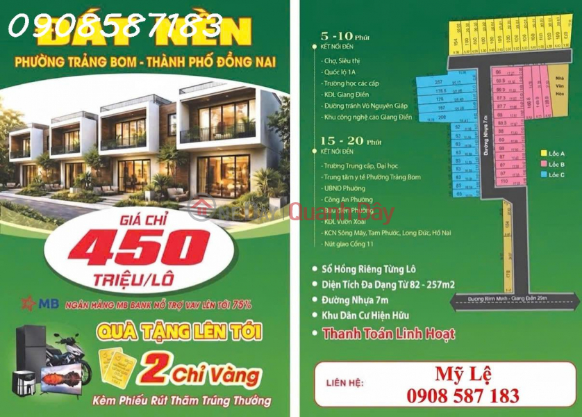 LAND IN GIANG DIEN – PRICES HIT ROCK BOTTOM, INDIVIDUAL TITLE DEEDS FOR EACH PLOT Sales Listings