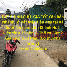 ĐẤT CHÍNH CHỦ- GIÁ TỐT Cần Bán Nhanh Lô Đất Mặt Tiền đẹp tại Xã Suối Tân Cam Lâm Khánh Hoà _0