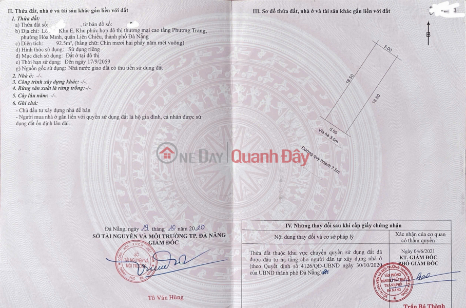 Bán lô đất đường Hòa Phú 28 - Sạch đẹp - Khu E Kim Long Niêm yết bán