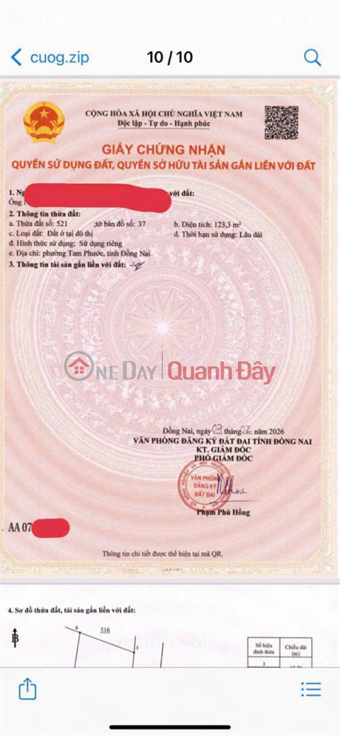 ĐẤT ĐẸP - GIÁ TỐT CHÍNH CHỦ BÁN NHANH LÔ ĐẤT VỊ TRÍ ĐẮC ĐỊA TẠI Tam Phước Đồng Nai _0