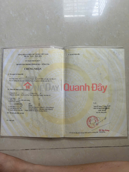 PROFITABLE INVESTMENT OPPORTUNITY - Owner Selling Land Plot in Toc Tien, Chau Pha, Ba Ria Vung Tau, Vietnam | Sales đ 2.6 Billion