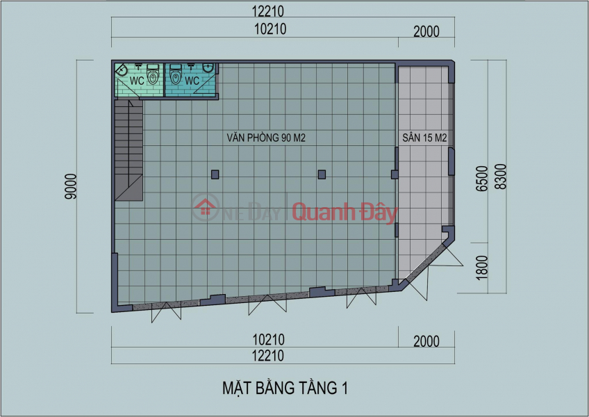 Property Search Vietnam | OneDay | Residential Rental Listings | Long-term office rental in Viet Hung, Long Bien, 2-storey house ~180m2 of usable area, 12m frontage, 3-car bypass.