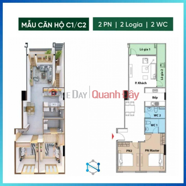 Apartment 86m2 Conic Boulevard Binh Chanh 2 bedrooms River view Vietnam, Sales đ 1.25 Billion