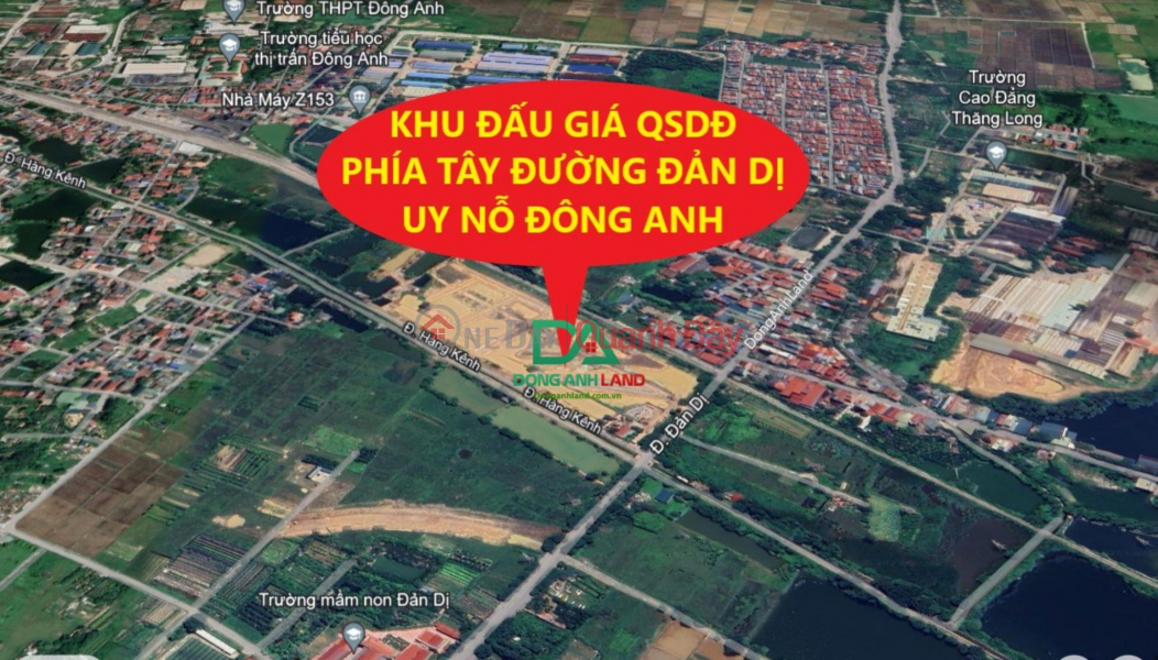 Bán đất đấu giá Tây Đản Dị Uy Nỗ Đông Anh gần vành đai 3 Niêm yết bán