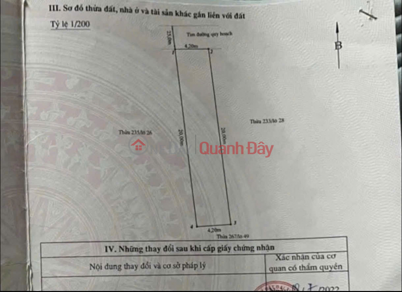 Bán đất mặt đường Bùi Viện - Khu 4 Vĩnh Niệm, 84m, MT 4.2, vỉa hè 5m, GIá 82 tr/m, Việt Nam Bán | đ 6,56 tỷ