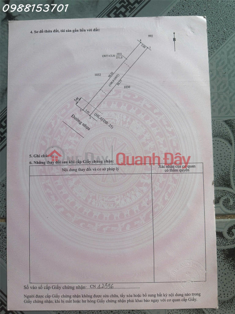 Beautiful land for sale in Yen Ngua Hamlet, DT 744, Dinh Thanh, Dau Tieng, 2.55 billion VND, area 251m2 _0