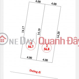 Only 1ty9 people have 57m2 of land in Cho Kim, Xuan Non, Dong Anh, Hanoi _0