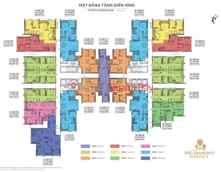 đ 9.8 Billion, BRG Diamond 25 Le Van Luong apartment fund with an area of 100-201m in central location, being handed over