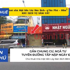 Cho thuê nhà mặt tiền Lũy Bán Bích 88m² - KHU DỊCH VỤ SẦM UẤT _0