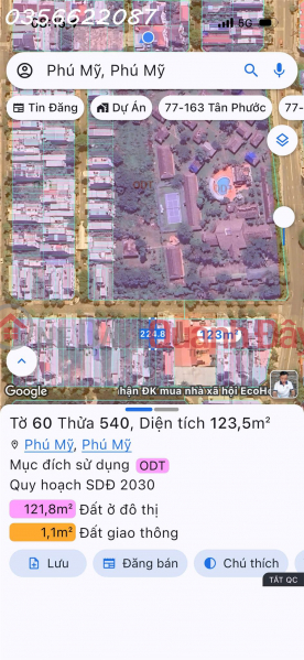đ 4 Billion | Owner needs to sell a prime plot of land with a beautiful frontage on Pham Van Dong road, area 123.2m2, investment price.