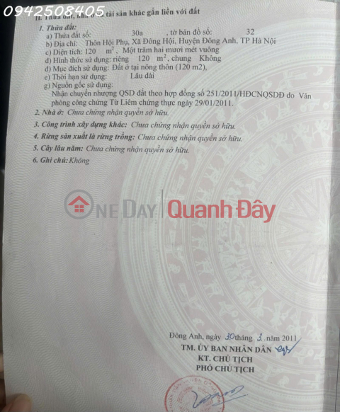 Cực Hot - Bán đất vị trí đắc địa trục chính thôn Hội Phụ, Đông Hội, Đông Anh, giá đầu tư _0