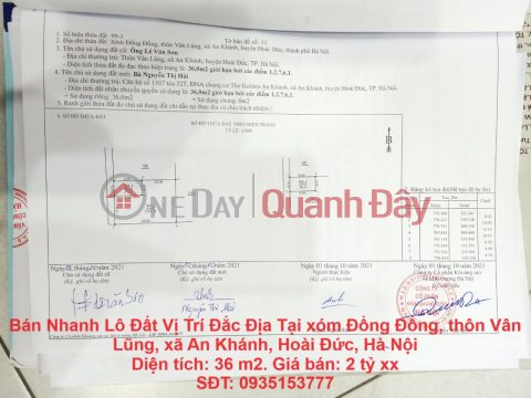 ĐẤT ĐẸP - GIÁ TỐT - Cần Bán Nhanh Lô Đất Vị Trí Đắc Địa Tại An Khánh, Hoài Đức, Hà Nội _0