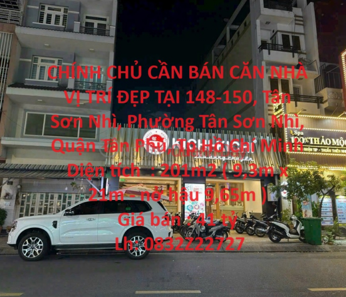 OWNER FOR SALE OF A BEAUTIFUL LOCATION HOUSE AT Tan Son Nhi Street - Tan Phu District - HCM Sales Listings