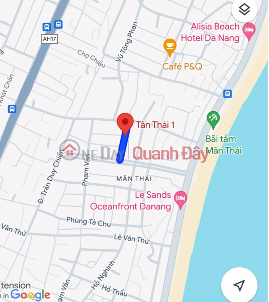 Property Search Vietnam | OneDay | Nhà ở | Niêm yết bán ► Đất Mặt Tiền Tân Thái 1 đường 7.5m sát Bãi Biển Mân Thái, 190m2 ngang 9m