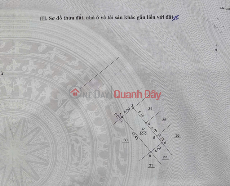 LAND AT A GOOD PRICE - OWNER NEEDS TO SELL SERVICE LAND IN DONG DE AREA, DUONG NOI WARD, HA DONG DISTRICT, HANOI CITY. Sales Listings