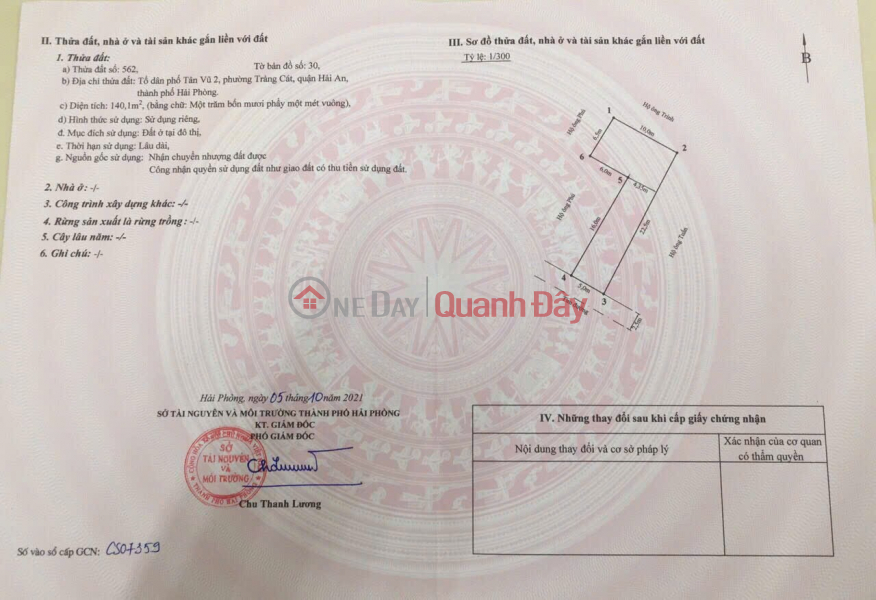 Property Search Vietnam | OneDay | Residential Sales Listings | OWNER'S LAND - BEAUTIFUL LOCATION Frontage at Tan Vu 2 Group, Trang Cat Ward, Hai An, Hai Phong