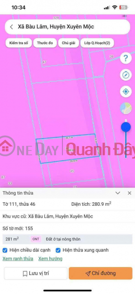 đ 850 Million | PRIME LAND – GOOD PRICE – OWNER SELLING LAND at Bau Lam Market, Bau Lam Commune, Xuyen Moc District, Ba Ria - Vung Tau