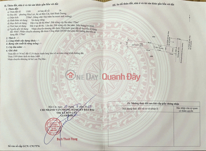 ĐẤT ĐẸP – GIÁ TỐT – CHÍNH CHỦ CẦN BÁN Tại Đ. KV03.03, Phường Hòa Lợi, Thị xã Bến Cát, Bình Dương Niêm yết bán