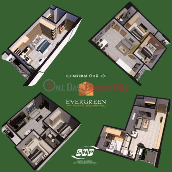Nhà ở xã hội dự án EverGreen Tràng Duệ S = 26-55m2 với giá từ 400-900tr Niêm yết bán