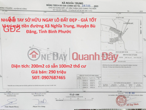 NHANH TAY SỞ HỮU NGAY LÔ ĐẤT ĐẸP - GIÁ TỐT Vị trí mặt tiền đường tại Bù Đăng Bình Phước _0