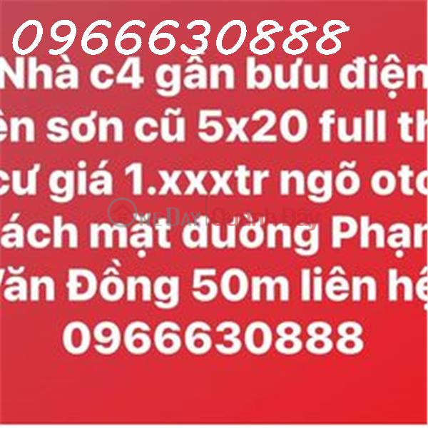 nhà cấp 4 gần bưu điện yên sơn cũ - 100m2 full thổ cư MT 5m Niêm yết bán