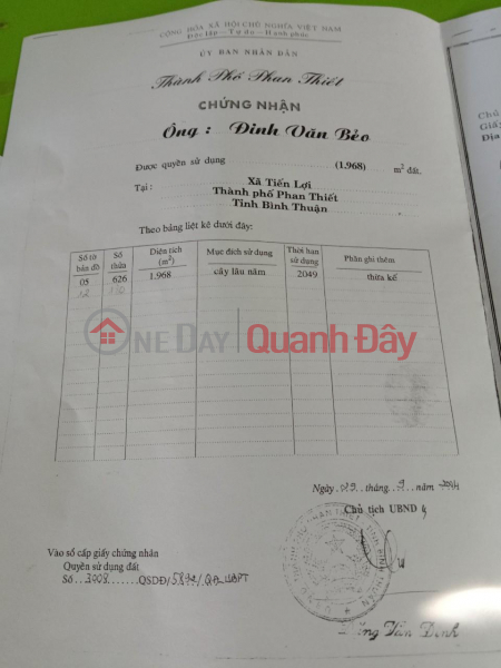 Property Search Vietnam | OneDay | Residential, Sales Listings | Beautiful Land - Good Price - Good Location Land Lot For Sale In Tien Thanh, Tien Loi, Phan Thiet City