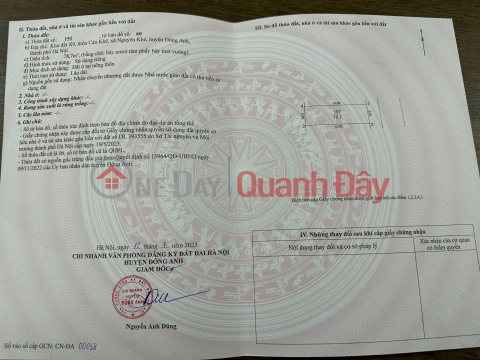 Bán đất đấu giá X9 Cán Khê- Nguyên Khê Đông Anh : mặt đường quy hoạch 40m _0