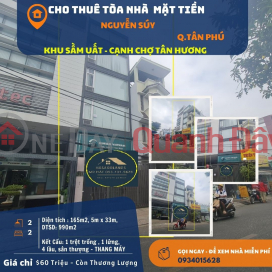 Cho thuê Tòa nhà Mặt Tiền Nguyễn Súy 165m2, 5 Lầu, gần chợ TÂN HƯƠNG _0