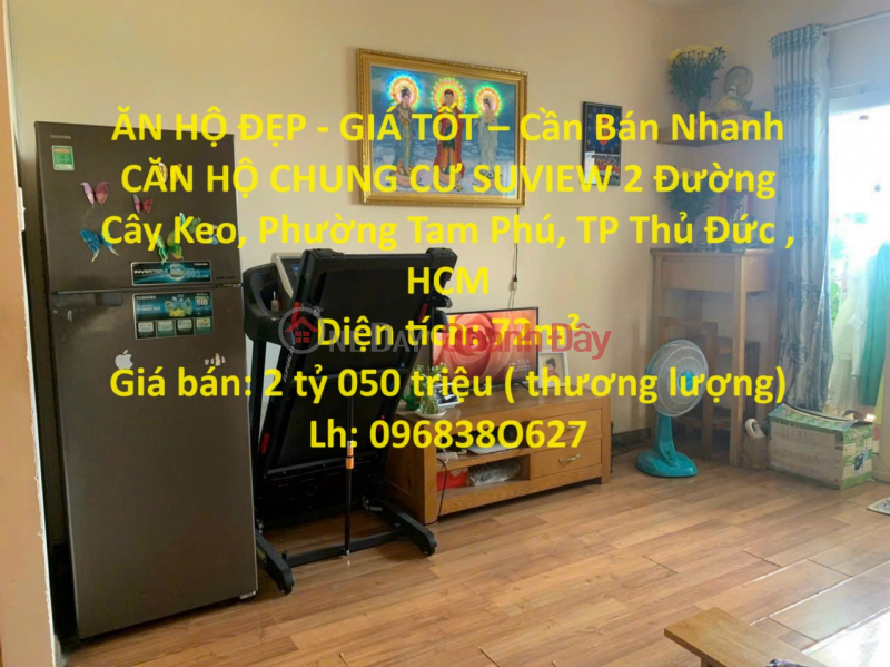 CĂN HỘ ĐẸP - GIÁ TỐT – Cần Bán Nhanh CĂN HỘ CHUNG CƯ SUVIEW 2 - TP Thủ Đức Niêm yết bán