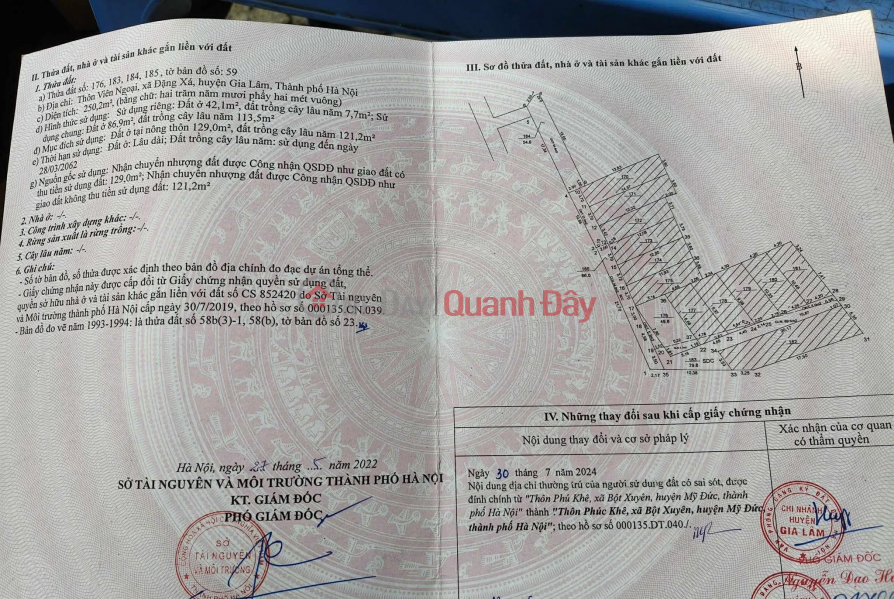 CẦN BÁN 50 M2 ĐÂT ĐẶNG XÁ - GIA LÂM, GIÁ ĐẦU TƯ, LIÊN HỆ 0985865658 Niêm yết bán