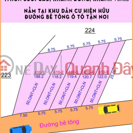 BÁN LOCK 5 LÔ KHÁNH ĐÔNG, KHÁNH VĨNH, KHÁNH HÒA FULL THỔ DÂN ĐÔNG 2 ĐẦU, ĐƯỜNG Ô TÔ TẬN ĐẤT _0
