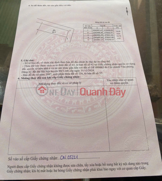 Bán gấp lô góc 60m tại tổ 9, Quang Minh, Gần khu công nghiệp - oto đỗ cửa - giá 3 tỷ, Việt Nam, Bán đ 3 tỷ