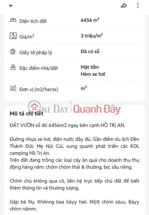 BEAUTIFUL LAND - PROFITABLE INVESTMENT - Owner Sells Land Plot Next to Tri An Lake, Gia Tan 1 Commune, Thong Nhat _0