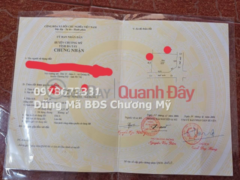 PRICE ONLY 2TY TO OWN A LOT OF LAND WITH 3 FACES IN QUANG BI-CHUONG MY _0