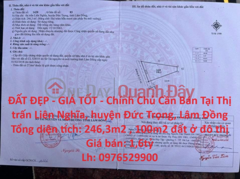 ĐẤT ĐẸP - GIÁ TỐT - Chính Chủ Cần Bán Tại Đức Trọng, Lâm Đồng _0