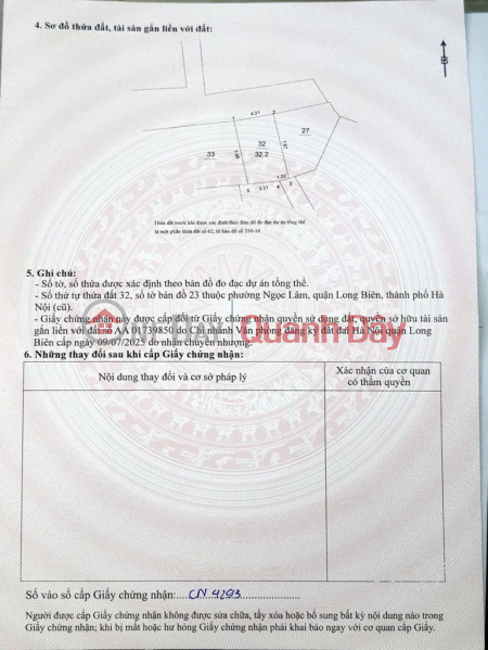 đ 9,5 tỷ | duy nhất 1 căn. Hơn 9 tỷ ngọc lâm 35m x 5T oto đỗ cửa ở luôn.