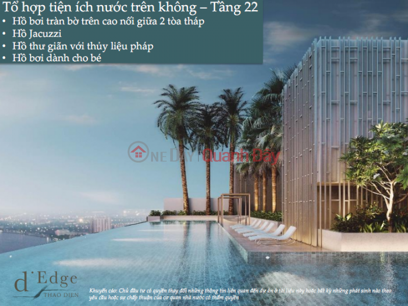 Căn hộ cho thuê tại dự án D’edge 2 phòng ngủ đầy đủ nội thất | Việt Nam, Cho thuê ₫ 34 triệu/ tháng