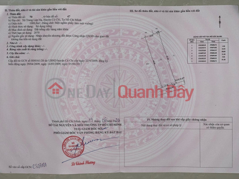 PRIME LOCATION LAND - GREAT PRICE Selling quickly: 3 plots of land with two street frontages in Cu Chi District, Ho Chi Minh City. _0